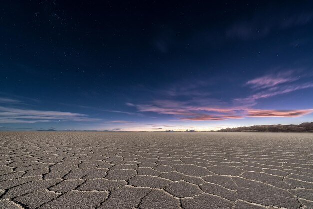 Photo uyuni salt flats at night