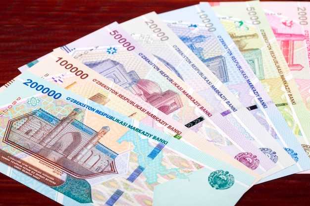 Uzbekistani money a business backgroundx9