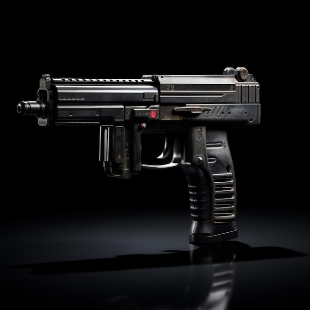 Uzi pistol with white background high quality ultra