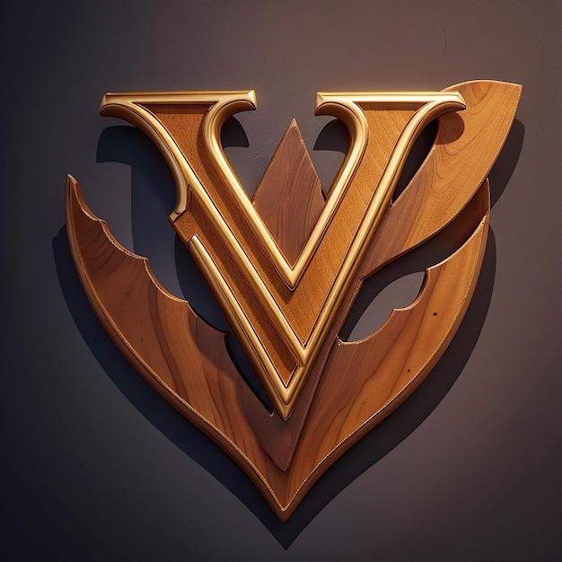 V 3D Logo