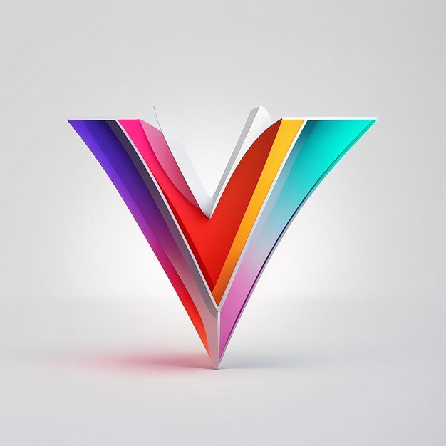 V Letter logo template vector icon illustration design ai generated