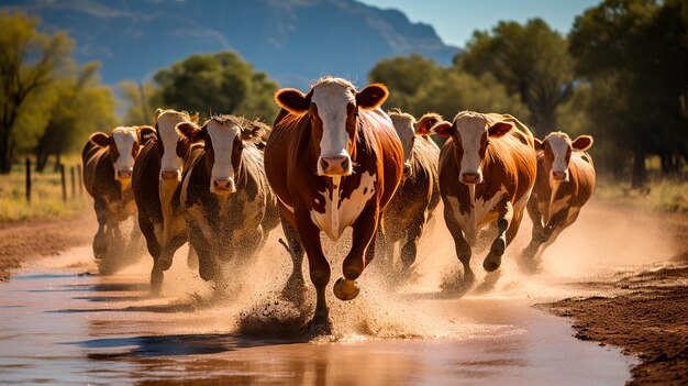 Photo vacas en campo en argentina