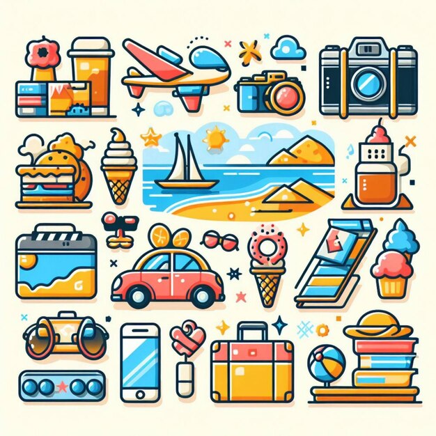 Vacation and Travel Themed simple vector