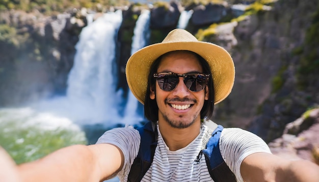 vacation travel young man traveling the world