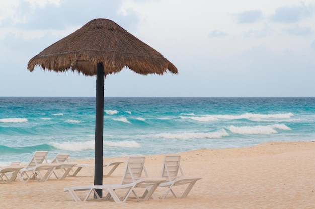 Vacationing on the beach of the Caribbean Sea.