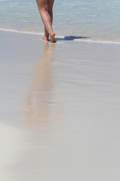 Vacationing on the beach of the Caribbean Sea.