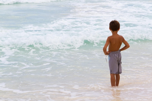 Vacationing on the beach of the Caribbean Sea.