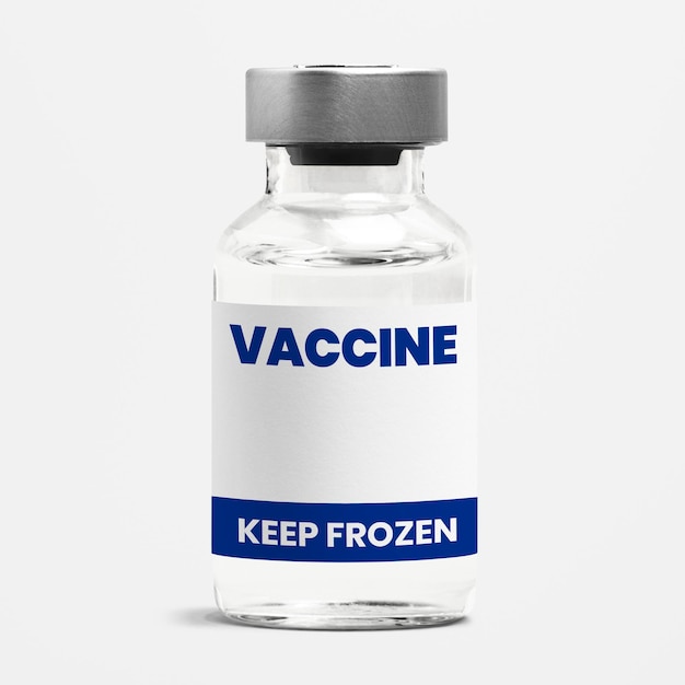 Vaccin injectie glazen fles met bewaarconditie