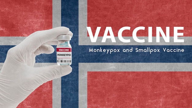 Foto vaccin monkeypox en pokken monkeypox pandemisch virusvaccinatie in noorwegen