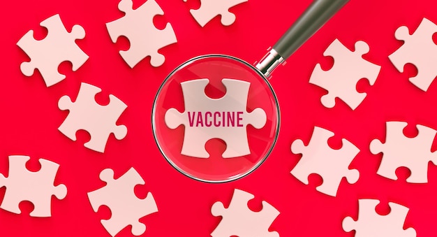 Vaccin puzzel concept.