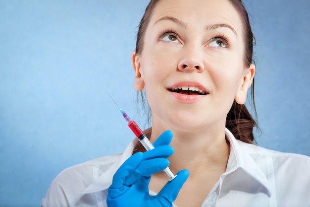 Vaccination concept nurse with syringe