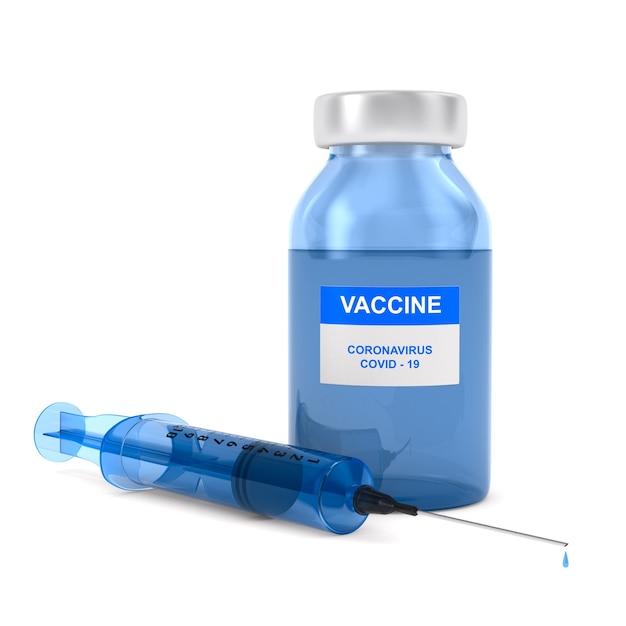 Vaccine from covid19 3D illustration