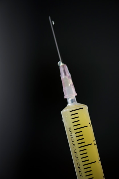 Vaccine in an injection syringe
