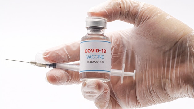 사진 백신은 covid 19 또는 코로나바이러스를 예방합니다