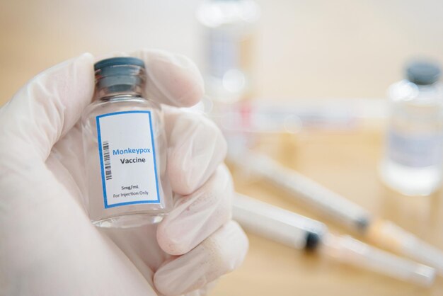 Vaccinflacon voor Monkeypox of Clade pokkenvaccin