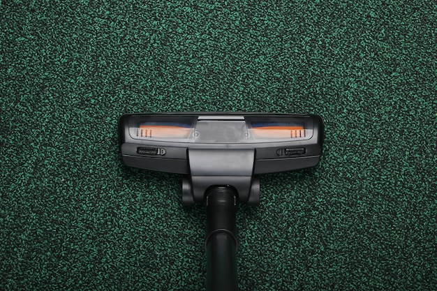 Vacuum cleaner brush on carpet