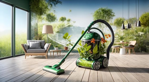 a vacuum cleaner with a plantinspired design