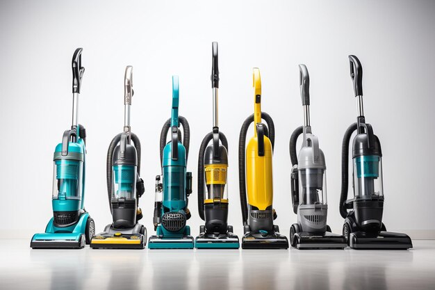 Photo vacuum cleaners on a white background cleaning concept