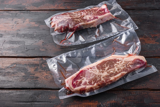 Vacuum packed meat top blade beef steak