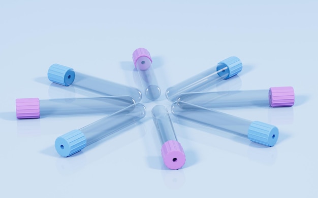 vacuum sampling vessel in the lab concept of the medicine 3d rendering