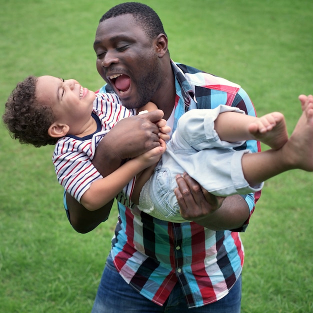 Vader en zoon plezier samen