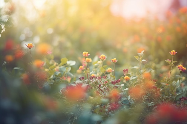 Vage Tuin in de Lente Achtergrondbehang