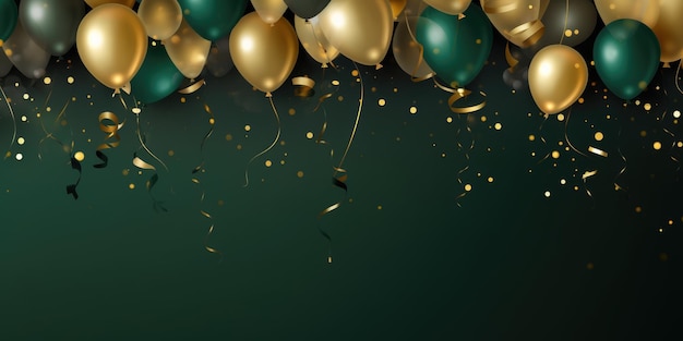 Vakantie achtergrond met ballonnen en confetti Feest feest verjaardag felicitatie kaart idee