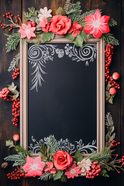 Vakantiefeesten Chalkboard Elegance voor kerstmenu's