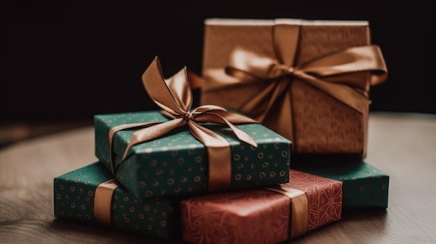 Vakantiegeschenken en -geschenken geschenkdozen in landelijke stijl voor verjaardagen Kerstmis tweede kerstdag huwelijk en feestdagen winkelen generatieve ai