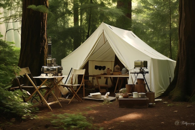 Vakantiekamp bos zomer natuur