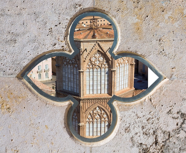 Photo valencia aerial skyline from el miguelete cathedral tower