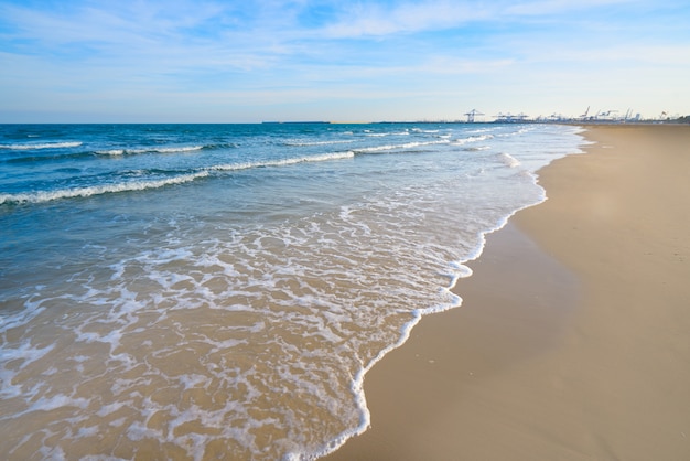 Arene della spiaggia di valencia la malvarrosa spagna