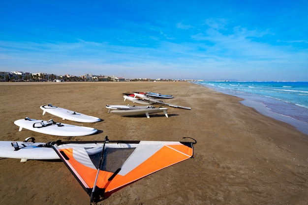 Valencia La Malvarrosa strandarena Spanje