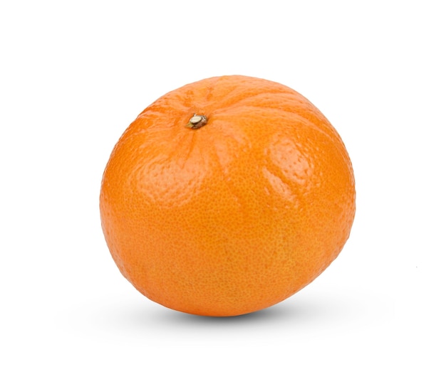 Valencia orange or Navel orange on white background