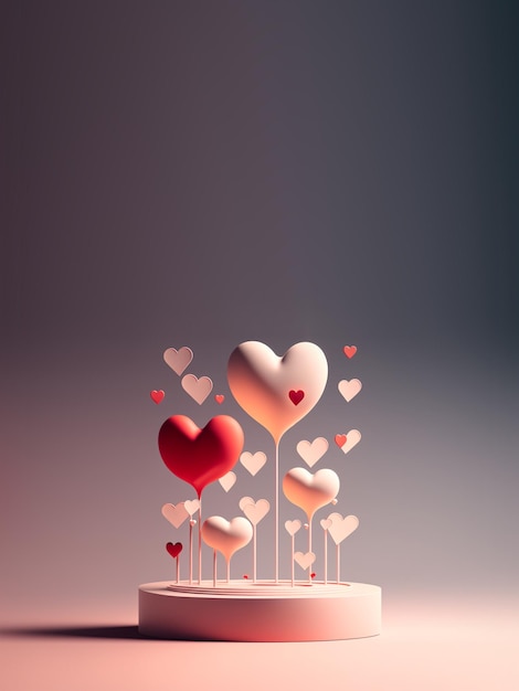 Valentijnsdag 3D Achtergrond