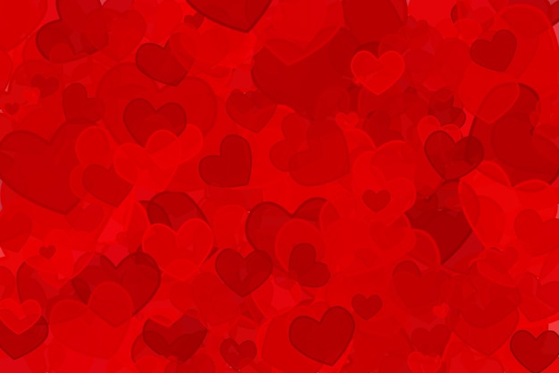 Valentijnsdag achtergrond gemaakt van veel rode harten copyspace liefde concept