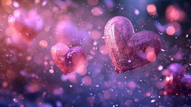 Valentijnsdag achtergrond met transparante harten
