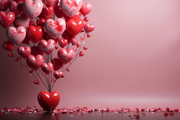 Foto valentijnsdag achtergrond sociale media achtergrond voor vday vol romantische kaarten met liefde