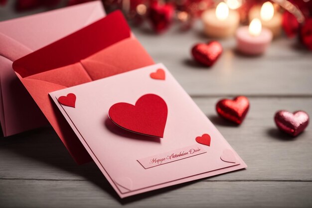 Valentijnsdag achtergrond Valentijnskaart met hart DIY voor kinderen