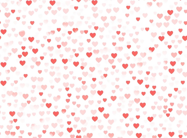 valentijnsdag compositie mockup met harten roze en rood geïsoleerd op witte achtergrond top view copy space flat lay 14 februari concept gecreëerd met Generative AI technologie
