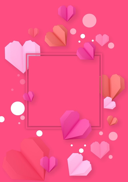 Valentijnsdag concept achtergrond Hart met basistexturen op een roze achtergrond