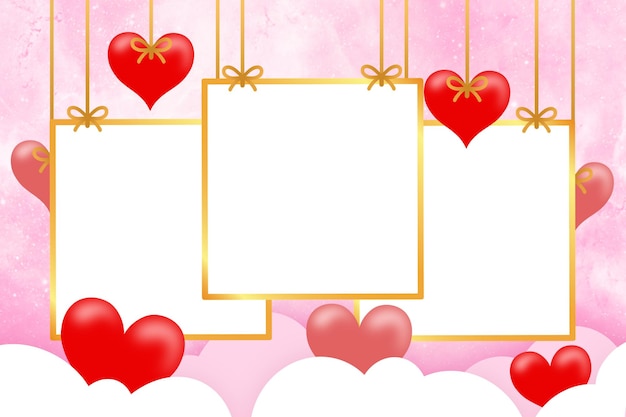 Valentijnsdag Frame Achtergrond Illustratie