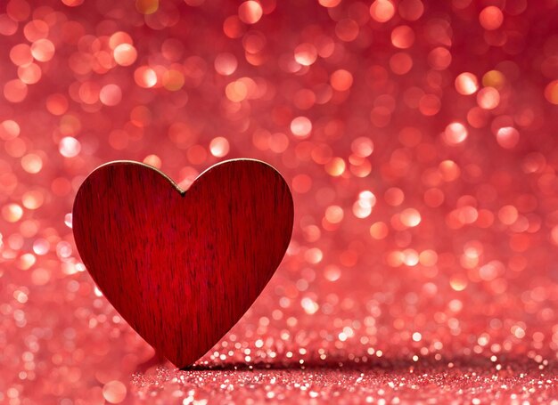 Valentijnsdag met hart op de achtergrond