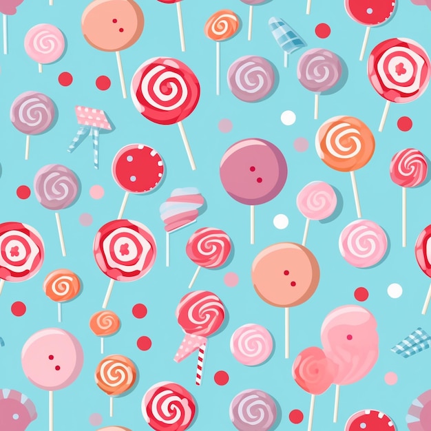 Valentijnsdag met ons heerlijke naadloze patroon met een reeks snoepjes chocolade en lolly's dit ontwerp geaccentueerd met bladeren en wijnstokken vangt de essentie van liefde en romantiek