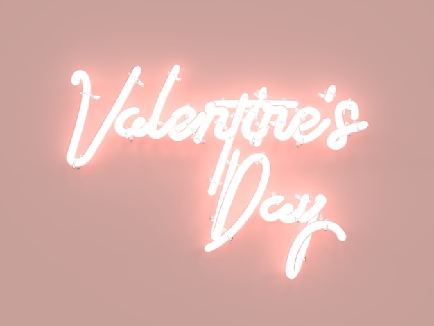 Foto valentijnsdag neon teken