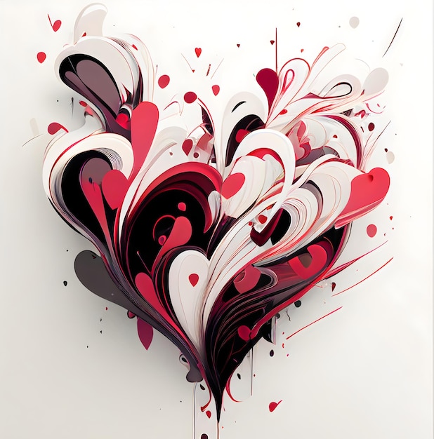 Valentijnsdag ontwerp met harten
