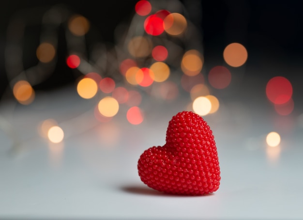 Valentijnsdag Rood Hart Met Een Bokeh