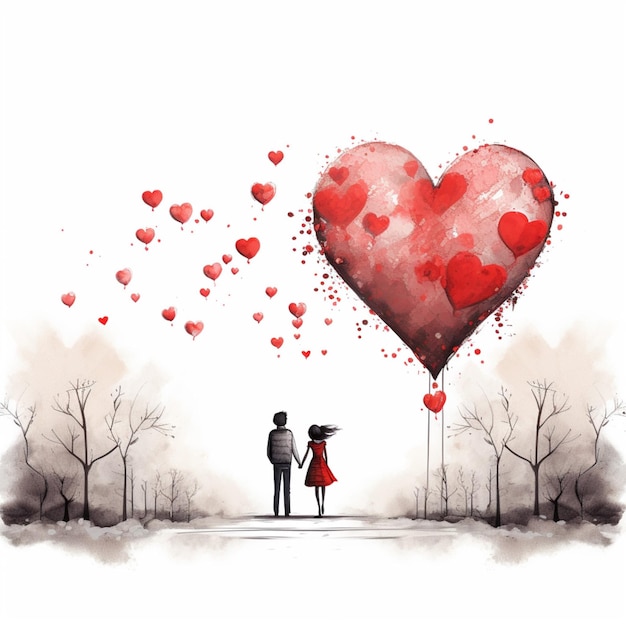 Valentijnsdag tekeningen met witte achtergrond hoog