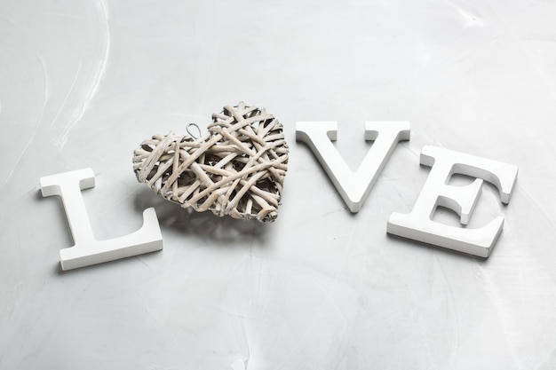 Valentijnsdag vakantie tekst woord liefde met hart