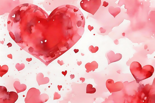 Valentijnsdag versieren Illustratie van achtergrond met een vleugje rode liefde